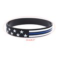 thumbnail image 4 of JUNTEX USA Flag Stars Stripes Silicone Rubber Bracelet Wristband Thin Red Blue White Line Bangle Bands Gift, 4 of 8