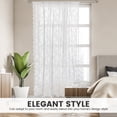 thumbnail image 5 of Dznils White Lace Sheer Curtains 72 inch Long 2 Panels, Rod Pocket Sheer Window Drape, 60" W x 72" L, 5 of 11