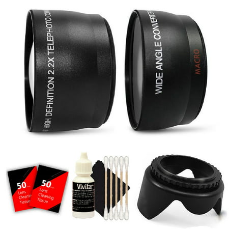 58mm Wide Angle and Telephoto Lens Kit for Rebel T5 T6 T6i T6s  EOS 5D Mark and All Canon DSLR