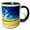 Black/White, variant on 3drose, Wheat Agriculture on the Palouse in Washington - Us48 Rdu0051 - Richard Duval, 11oz Two-tone Green Mug
