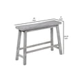 thumbnail image 5 of Benjara Saddle Design Wooden Bench with Grain Details- Gray, 5 of 7
