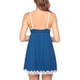 thumbnail image 3 of Avidlove Slip Lingerie Sexy Sleepwear for Women Chemise Nightgown Babydoll Lingerie V Neck Nighty Full Slip Nightwear Blue, 3 of 7