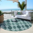 thumbnail image 6 of Addison Rugs Chantille Indoor/Outdoor Transitional Moroccan Teal Washable Round Rug, 8' x 8', 6 of 6
