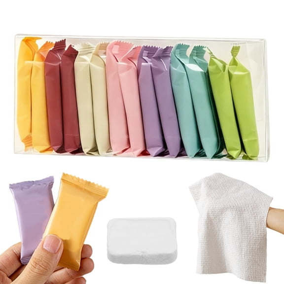 Multifunction Compressed Towel Tablets 14/Pack, Disposable Compressed Face Towels Magic Towels Expands in Water for Home Travel Camping, Portable Outdoor Facial Towel Wash Cloth (1pack)