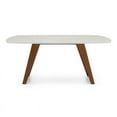 thumbnail image 3 of Herval 7 Piece Modern Wood Dining Set with Cane Back Chairs in Almond Oak, 3 of 12