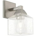 thumbnail image 5 of 4.75 inch 1 Light Brushed Nickel Wall Sconce with Hand Blown Clear Seeded Glass Shade, 5 of 6