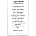 thumbnail image 2 of Prayer in honour of St. George holy card - laminated - Pack of 25, 2 of 2