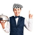 thumbnail image 4 of DEMACRIO 1Pcs Checkered Print Chef Hat Polyester Use Head Cover for Cooking, 4 of 8