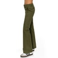 thumbnail image 2 of KHAKI & BLUE Women's Work Pants – Low Rise Flared Leg Bootcut Casual Trousers with Pockets, 2 of 6