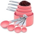 thumbnail image 1 of Juego de cucharas medidoras, taza medidora negra con asas de acero inoxidable, cocina, 1 of 5