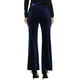 thumbnail image 3 of Pantalones de terciopelo para mujer Inspire Chic con cintura ajustable, elásticos y de pierna ancha con bolsillos, talla XL, azul oscuro, 3 of 6