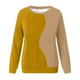 thumbnail image 5 of FNFYFH Womens Color Block Swetshirt Crewneck Long Sleeve Loose Fit Tops Oversized Sweatshirts, 5 of 6