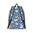 thumbnail image 2 of Honeii Chicken Family Print Canvas College Laptop Backpack, Durable Rucksack Travel Notebook Bag School Backpack Book Bag for Men Women-Small, 2 of 7