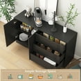 thumbnail image 4 of Aukfa 56"Sideboard Buffet Cabinet,Modern Kitchen Storage Accent Cabinet with Storage,Black, 4 of 9