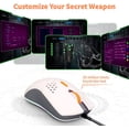 thumbnail image 6 of MANBASNAKE M1 Wired Lightweight Gaming Mouse, 69g Ultralight Honeycomb Shell, RGB Chroma Backlit, 6400 DPI Optical Sensor, Ergonomic 6 Programmable Buttons for E-Sports,Laptop,PC,Mac Gamer, 6 of 7