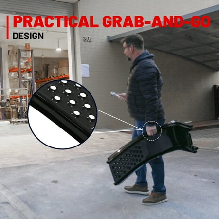 Rockland 8000 LBS Solid Steel Auto Ramp Set Heavy Duty Car Light Truck Repairs (Pack of 2) 10102092