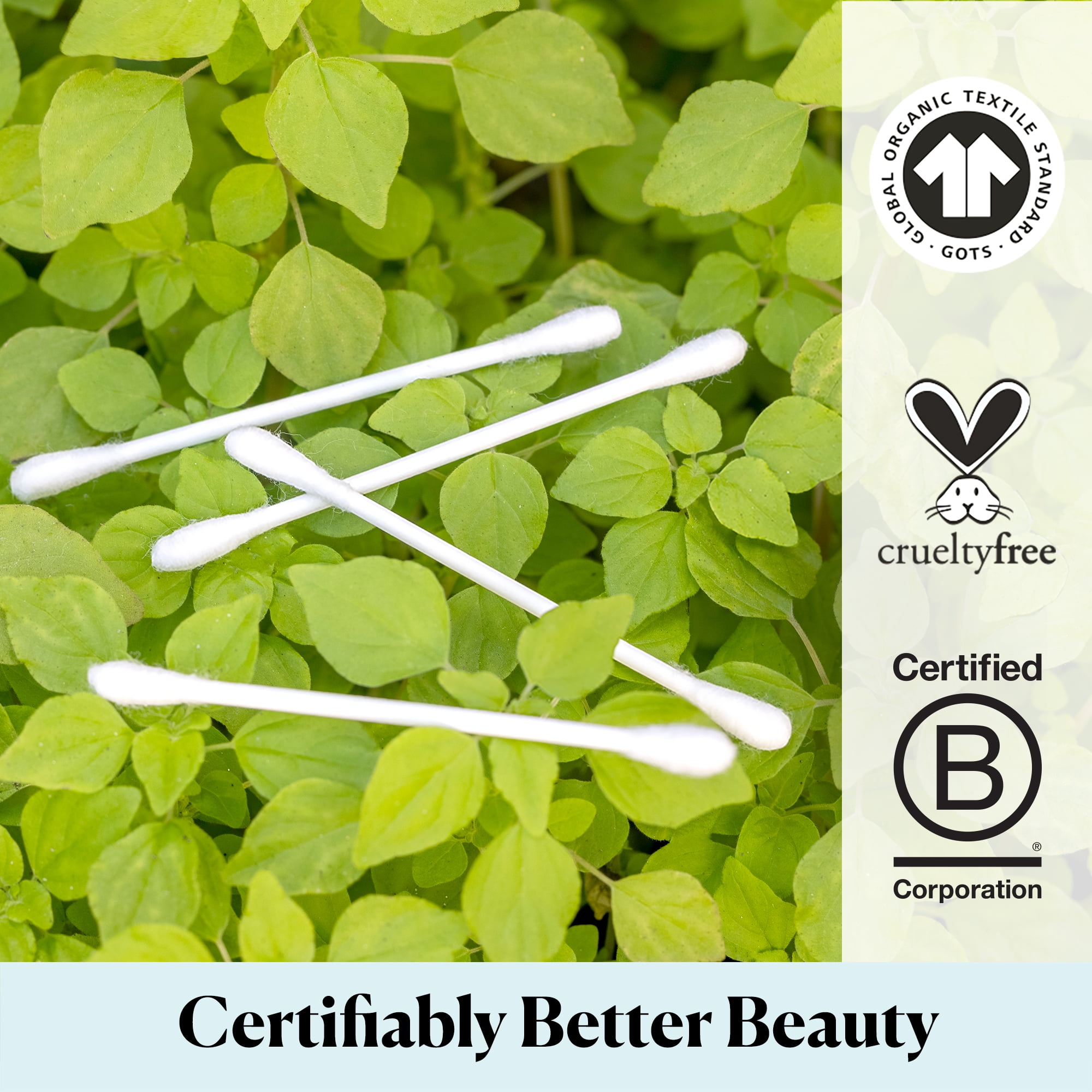 (2 pack) Sky Organics Pure and Organic Cotton Swabs for Sensitive Skin, 375 Count