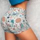 thumbnail image 4 of Balery Eiffel Tower Pantalones cortos de entrenamiento estampados para mujer, sin costuras, ajustados, para gimnasio, yoga, correr, deportes, ejercicio activo, fitness.-XX-Large, 4 of 8
