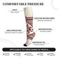 thumbnail image 3 of Bixox Fashion Tatreez Print Compression Socks,Compression Socks Women & Men Circulation for Medical,Running,Athletic, 3 of 7