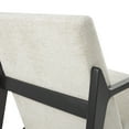 thumbnail image 6 of DecMode Polyester Mid Century Modern Boucle Lounge Chair with Black Wood Frame, Cream, 6 of 11