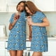 thumbnail image 4 of Easygdp Dolphin Lovers Camisón de manga corta para mujer, informal, estampado, 4 of 6