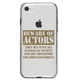 thumbnail image 1 of DistinctInk Clear Shockproof Hybrid Case for iPhone 7 8 SE (2020 Model) 4.7" Screen TPU Bumper Acrylic Back Tempered Glass Screen Protector - Beware of Actors - They Mix with All Classes, 1 of 5