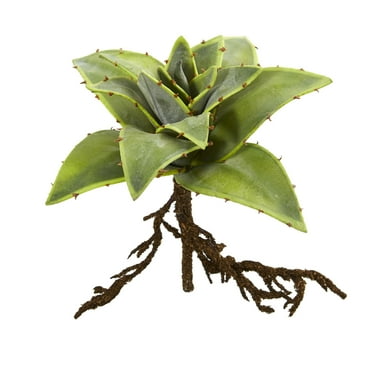 Nearly Natural 10in. Succulent Artificial Plant with Roots (Set of 3), Green