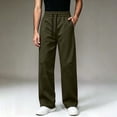 thumbnail image 5 of MXALUOB Men's Wide Leg Sweatpants Open Bottom Straight Leg Drawstring Fashion Pants with Pockets Loose Fit Full Length Athletic Pant, 5 of 6