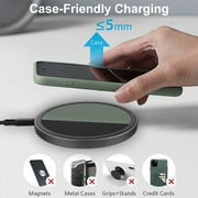 أون. 10 وات لوحة شحن لاسلكية متوافقة مع iPhone 13/12/11 / XS / X / 8 Series ، Samsung Galaxy Series ، إلخ