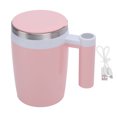 thumbnail image 2 of Self Stirring Coffee Mug, Stainless Steel Portable Rechargeable Self Mixing Coffee Mug 380ml  for Coffee Tea Hot Chocolate Milk Pink, 2 of 7
