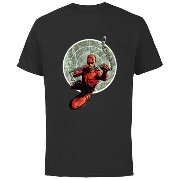 Marvel Daredevil in Danger’s Sights Comic Art - Short Sleeve Cotton T-Shirt for Adults - Customized-Black
