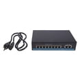 thumbnail image 1 of Conmutador POE de 10 puertos y 100 Mbps, compatible con Ethernet, conmutador de red para cámara, inalámbrico, enchufe estadounidense., 1 of 8