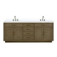 thumbnail image 2 of Abbey 84 in W Grey Oak Double Vanity, Cultured Marble Top and Faucet Set, 2 of 6