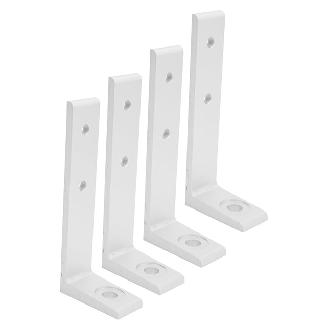 Soporte de Esquina, 4 Soportes de Esquina, Esquina de Soporte en ángulo recto, Soporte en ángulo recto en forma de l, adecuado para madera, estantes, muebles y soportes