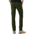 thumbnail image 2 of Pantalón ajustado tapered stretch casual para hombre en verde militar, 2 of 6