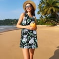 thumbnail image 3 of Daiia Robes pour Femmes Imprimé Koala Dessin Animé 2025 Robes Tendance à Manches Courtes Décontractées Amples et Fluides Maxi Robes de Soleil, 3 of 7