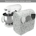 thumbnail image 2 of Snowflake Stand Mixer Cover, Doodle Style Symmetrical Motifs of Winter Season on a Dotted Background, Kitchen Appliance Organizer Bag Cover with Pockets, 5 Quarts, Pale Grey White, by Ambesonne, 2 of 4