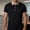 #Black, variant on Men's Casual Contrast Trim Short Sleeve Button Polo Shirt,Red,Big Men's,Tall Men's M,Young Men's T-shirt