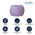 thumbnail image 2 of Flash Furniture Dillon Small Lavender Dot Refillable Bean Bag Chair for Kids and Teens, 2 of 12