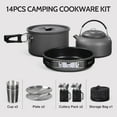 thumbnail image 5 of REDCAMP Camping Cookware Mess Kit, Camping Gear Campfire Utensils, Lightweight Portable Pot Pan Bowls Soup Spoon with Storage Bag for 2-3 People, 5 of 9