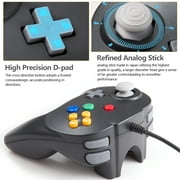 تحكم لوكسمو n64 ، لعبة تحكم سلكية صغيرة كلاسيكية n64 تحكم لوحة تحكم نظام ألعاب الفيديو المنزلي نينتندو 64