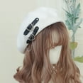 thumbnail image 2 of Fashion Lolita Girls Heart Buckle JK Hat Kawaii Sweet Cool Punk Beret Breathable, 2 of 15