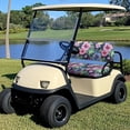 thumbnail image 2 of Uorisanigo Golf Cart Seat Covers Kit Strech Dress UP Older Golf Cart Seat, Pink Hibiscus Flowers Hawaiian, Universal Seats Pretection Cover for 2 Passengers GolfCart, 2 of 7