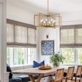 thumbnail image 5 of Kira Home Glam 27" 8-Light Modern Gold Chandelier, Mid-Century Geometric Gold Hanging Light with Open Frame, Cool Brass, 5 of 8