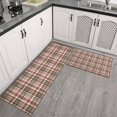 thumbnail image 2 of Red and Green Plaid Christmas Pattern Kitchen Rugs Sets Of 2,Anti Fatigue Kitchen Mat Rugs Non Slip Washable,Decorative Kitchen Floor Mats for Kitchen,Sink,Laundry,17"x30"+17"x47", 2 of 7