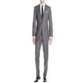 thumbnail image 5 of LN LUCIANO NATAZZI Men's Two Button Suit 2 Piece Set Modern Fit Jacket Birdseye Light Gray, 5 of 5