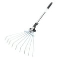 thumbnail image 2 of Metal Leaf Rake, High Efficiency Expandable Leaf Rake  for Yard 9 Teeth,15 Teeth, 2 of 7