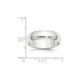 thumbnail image 2 of Platinum Solid Polished Half Round Lightweight 6mm-Half-Round Featherweight Band Ring Size 8.5 -  Jewelry Gift for Mom, 2 of 3