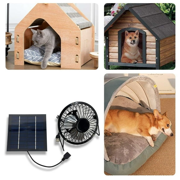 TIMIFIS Solar Powered Fan Solar Powered Exhaust Fan Kit for Chicken Coops, Greenhouses, Sheds, Pet Houses, Home Campingļ¼and - Lighting & Ceiling