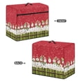 thumbnail image 3 of HELLHERO Snowman Plaid Sewing Machine Cover with Handle and Pocket Pocket Foldable Easy to Replacement and Clean, 3 of 8